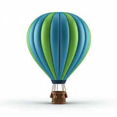 Hot Air Balloon on white background photo asset colorful 