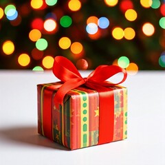 Christmas present festive wrapping holiday gifts photo asset white background