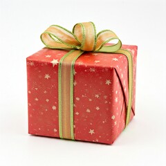 Christmas present festive wrapping holiday gifts photo asset white background