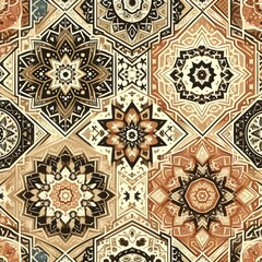 arabic pattern with ancient ornaments