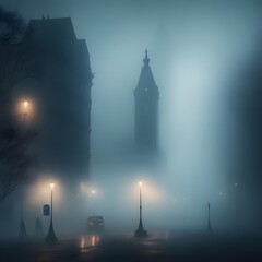 fog in city