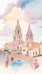 Obraz premium A dreamy illustration of Valencia Jalisco