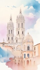 Obraz premium A dreamy illustration of Valencia Jalisco