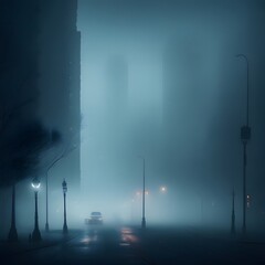 fog in city