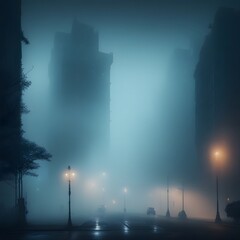 fog in city