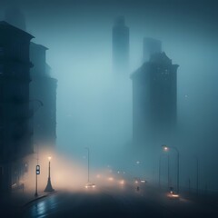 fog in city