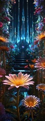 A fantastical garden of metallic flowers