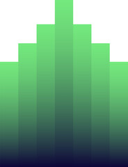 Fototapeta premium green gradient blocks symbol with transparent background