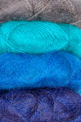 close up of yarn