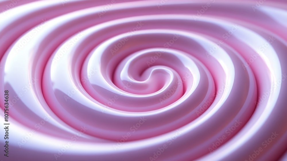 Wall mural A swirl of pink paint with a soft, smooth texture