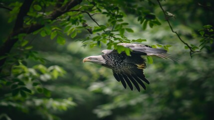 Naklejka premium Bald eagle soaring against the us flag a symbol of freedom for veterans day and independence day