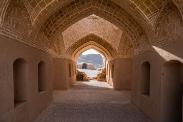 A beautiful Towers of Silence set against a vibrant blue sky, Iran