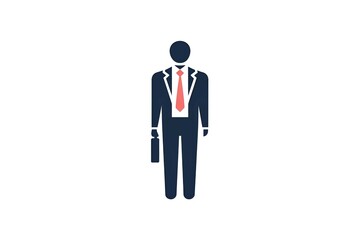Businessman Icon Logo Vector Symbol. Boss Icon