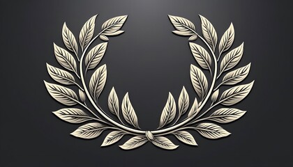  A laurel branch is a symbol of achievement often featured in awards medals emblems and logo_1(363)