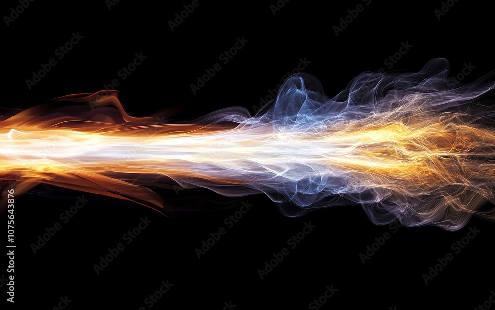 Poster vibrant flames and smoke intertwine to create a dramatic visual display in a dark background setting