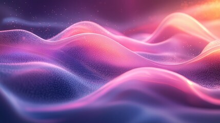 Obraz premium Abstract Pink and Purple Waves with Glow