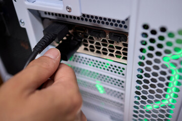 Connecting a Cable to a Computer Server for Proper Functionality and Communication Needs