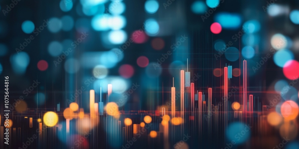 Poster a vibrant and modern digital visualization of data analytics. the image showcases colorful bars and 