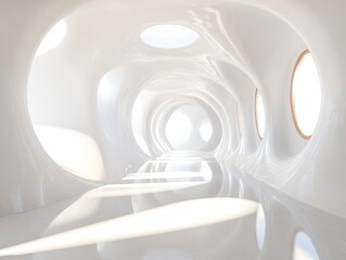 White Abstract Architecture Interior