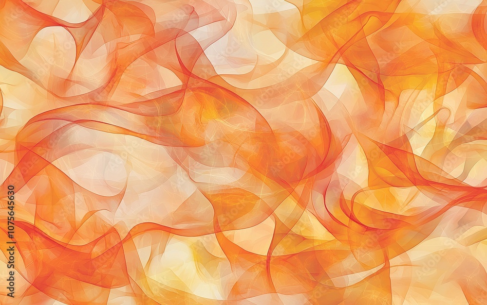 Poster abstract orange wave pattern showcasing soft layers and flowing gradients in warm tones