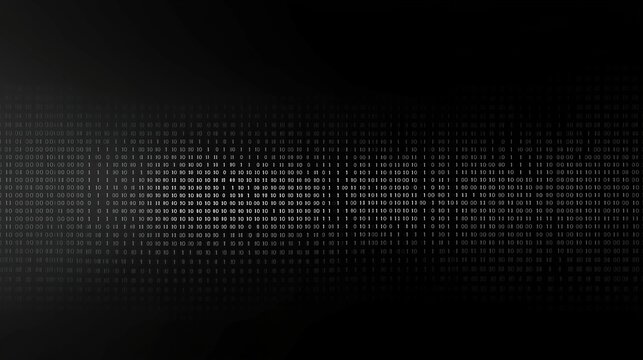 Minimalist binary code sequence on dark background