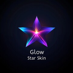Obraz premium Glow Star Skin Crescent Moon and Star Symbolizing Nighttime Skincare and Rejuvenation