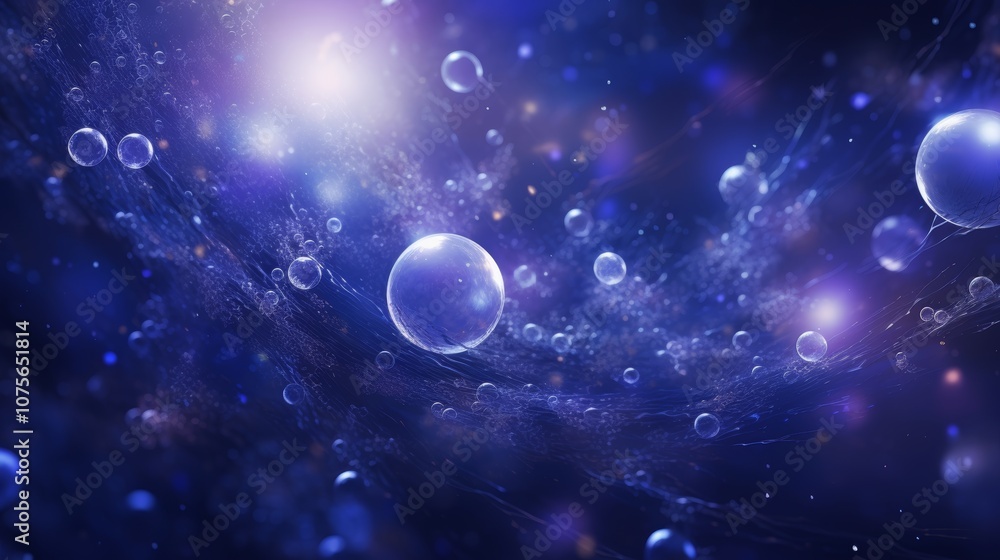 Wall mural vivid abstract cosmic background featuring planets and celestial elements in space