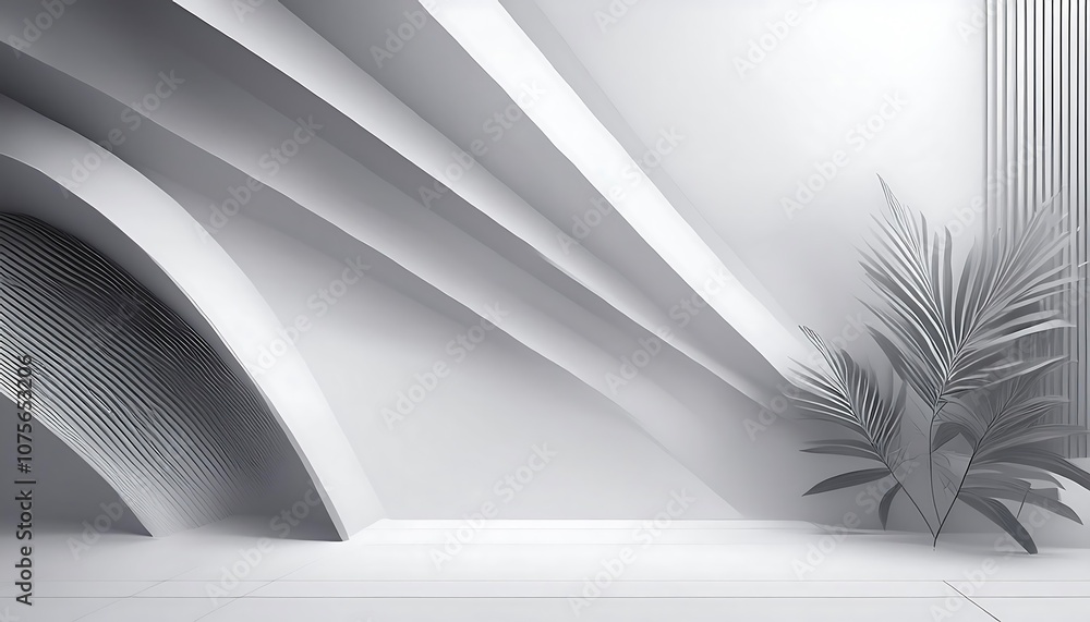 Poster  A clean and modern white background with minimalist design elements and geometric patterns _1(87)