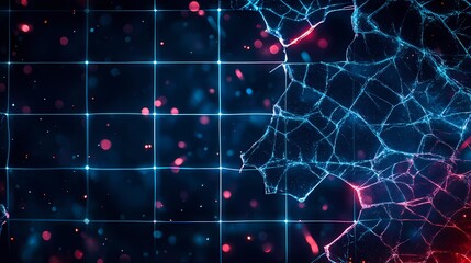 High-resolution cyberpunk texture with overlapping neon patterns, glistening metallic elements, and subtle reflections for a futuristic and immersive visual appeal