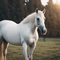 Obraz premium White Horse Closeup