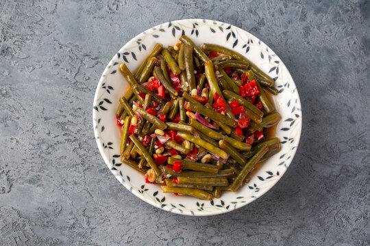 Traditional delicious Turkish food; black eyed peas salad (Turkish name; borulce salatasi)