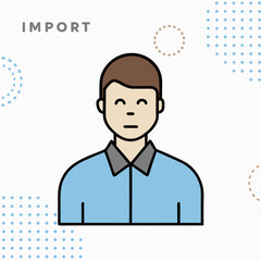 A man with a blue shirt and a black collar is smiling. The image is titled 