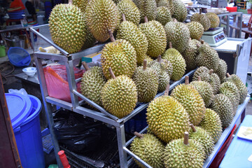 Durian which sold at market, Hoi An, Viet Nam