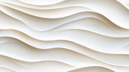   A close-up photo of a white wall featuring undulating lines at the top and bottom edges
