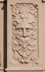 Architectural detail from typical Dutch buildings in Amsterdam, NL
