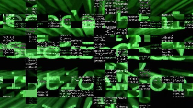 Secure code text on the screen data glitch