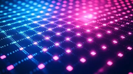 Obraz premium Cyberpunk-inspired metallic texture featuring a mix of neon light streaks and grunge elements, ideal for technology-driven and urban designs