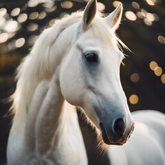 Obraz premium White Horse Closeup