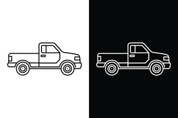 Truck pick up vector icon isolated vector icon illustration on white background. © MONI