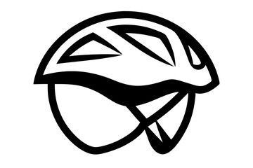 Cyclist Helmet Icon Illustration – Ideal for Biking and Safety Designs