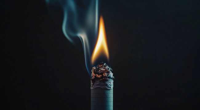 cigarette burning sound effect Burning cigarette isolated