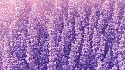Lavender flowers seamless pattern. Floral background watercolor":