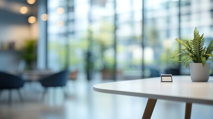 Minimalist Tabletop Still Life in Modern Office