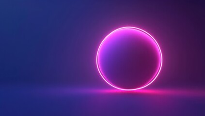 Neon Circle Abstract Background