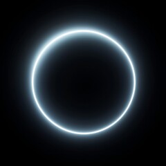 Obraz premium black background with a bright, circle white light at the center