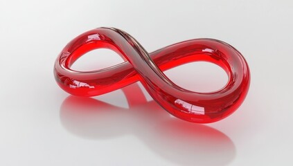 Red Glass Infinity Symbol