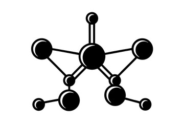 Clean and Simple Line Icon of Molecule Structure Biology Concept Design