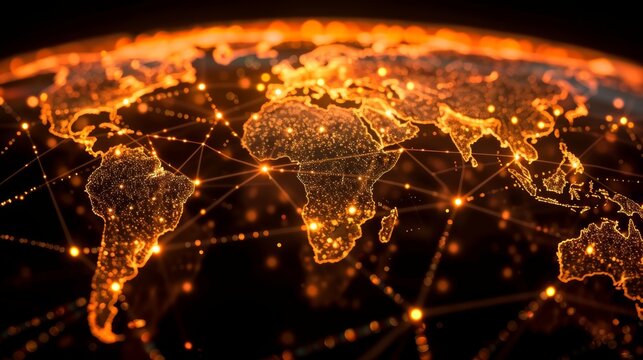 Intricate global value chains connecting manufacturers, suppliers, and distributors across borders