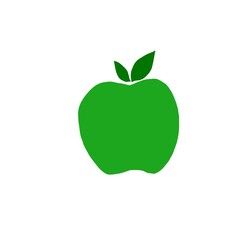 green apple isolated on white