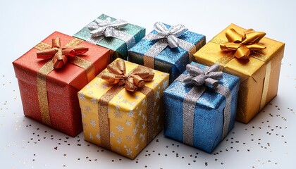 Obraz premium Group of Wrapped Presents